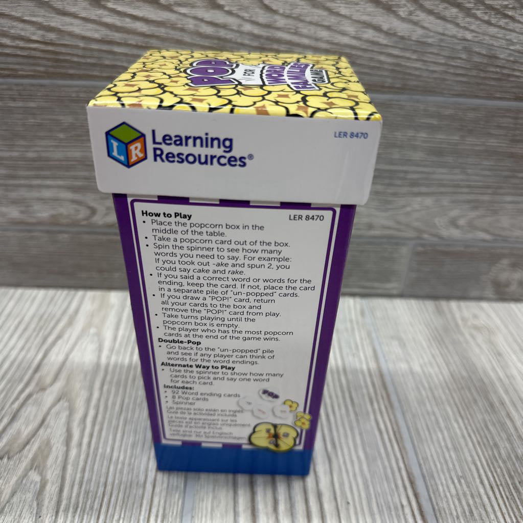 Pop For Word Families Game