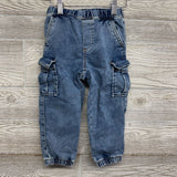 Pull On Knit Denim Cargo Joggers 3