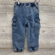 Pull On Knit Denim Cargo Joggers 3