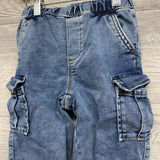 Pull On Knit Denim Cargo Joggers 3