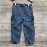 Pull On Knit Denim Cargo Joggers 3