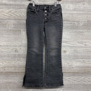 High Rise Flare Jeans Slit Hem 8