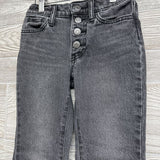 High Rise Flare Jeans Slit Hem 8
