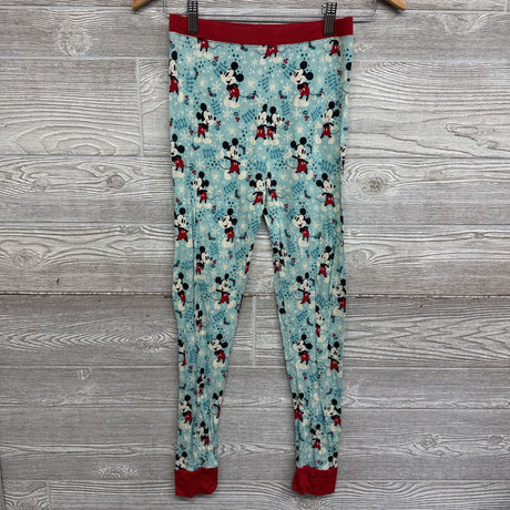 2 Pc LS Bamboo PJs Mickey Mouse Snowflakes 12-14