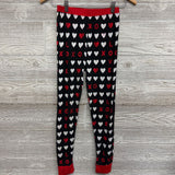 2 Pc LS Bamboo PJs Hearts XO 12-14 *