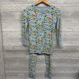 2 Pc LS Bamboo PJs Rhinos Elephants Alligators 12-14
