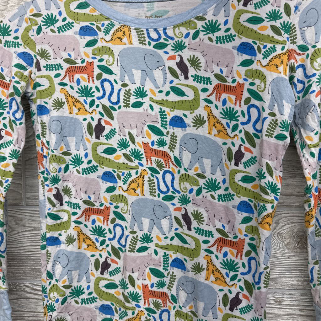 2 Pc LS Bamboo PJs Rhinos Elephants Alligators 12-14