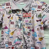 2 Pc LS Button Up PJs Taylor Swift Eras Tour 14-16