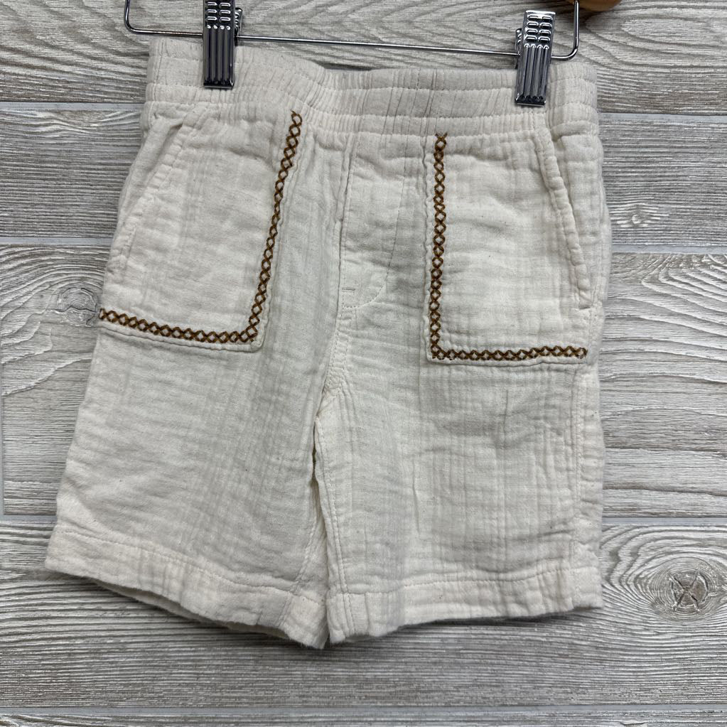 Muslin Button Up Shirt Chest Pocket & Pull On Shorts 5