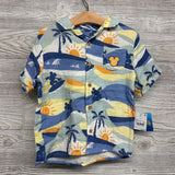 NEW Gauze Button Up Shirt & Shorts Mickey Surfing 5T