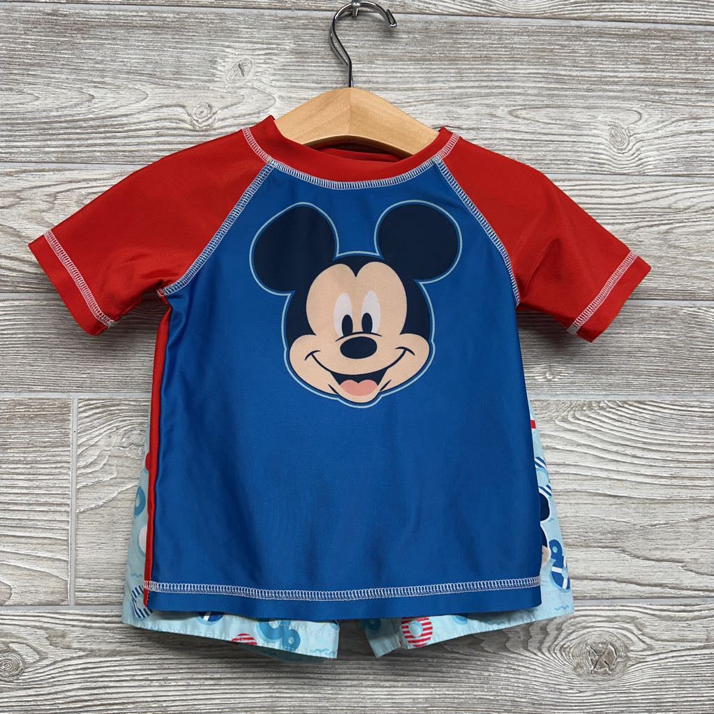 Rash Guard & Swim Trunks Mickey Mouse Anchors 24M