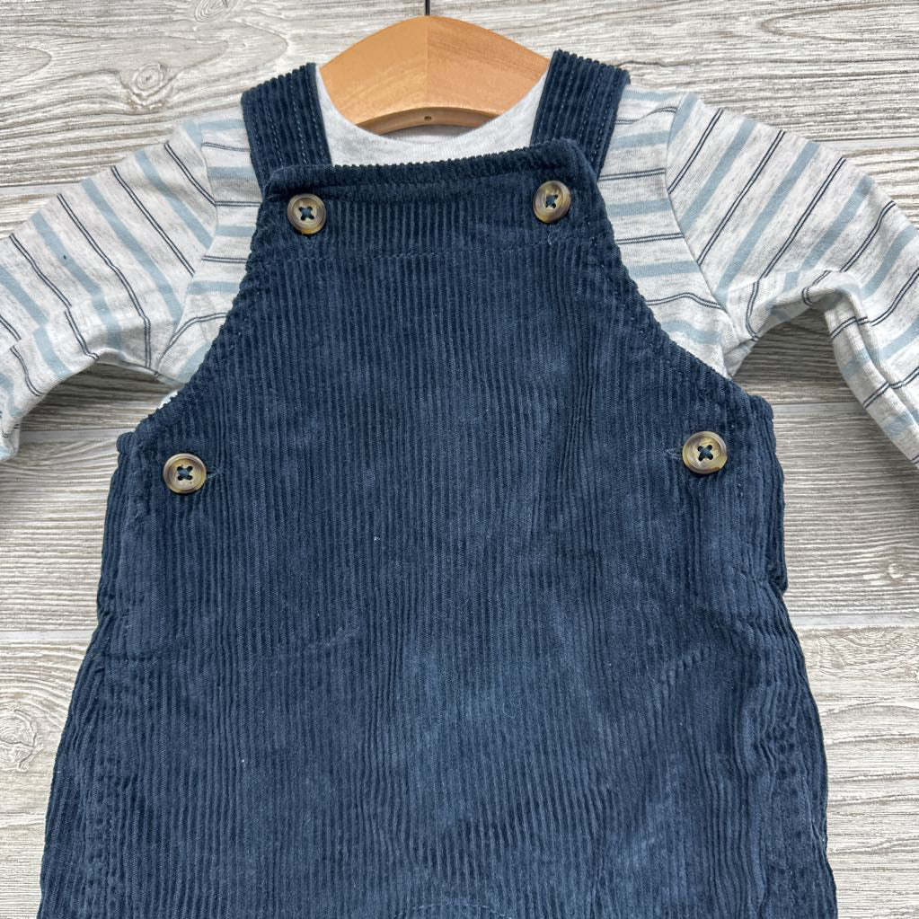 LS Shirt Stripes & Cord Overalls 3M
