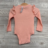 NEW LS Ribbed Bodysuit Flutter Sleeves 12-18M