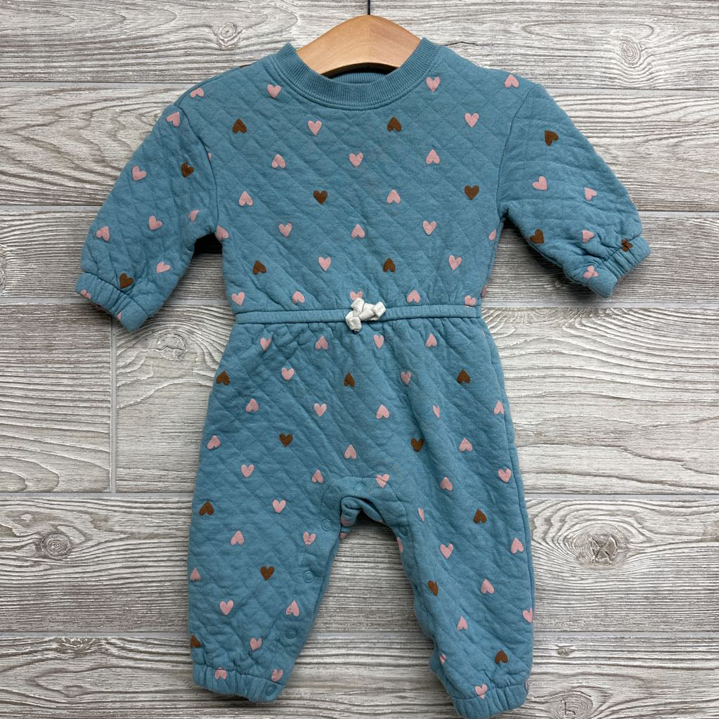 LS Quilted Outfit Hearts 9M