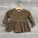 LS Waffle Knit Peplum Shirt Spotty 6-9M
