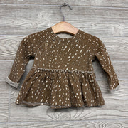 LS Waffle Knit Peplum Shirt Spotty 6-9M