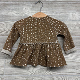 LS Waffle Knit Peplum Shirt Spotty 6-9M