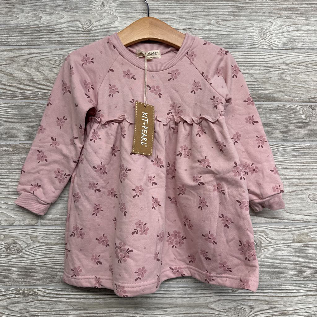 NEW Crewneck Dress Flowers Ruffle 24M