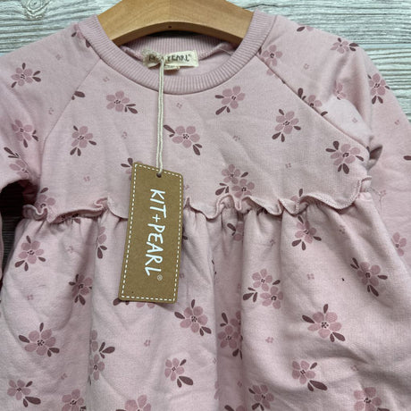 NEW Crewneck Dress Flowers Ruffle 24M