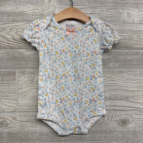 NEW 3 Pk Bodysuits Ribbed Flowers 24M