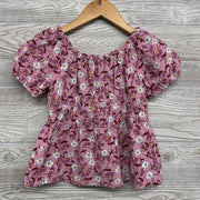 Gauze Smocked Shirt Flowers 10-12