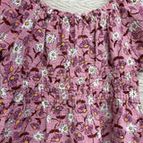 Gauze Smocked Shirt Flowers 10-12