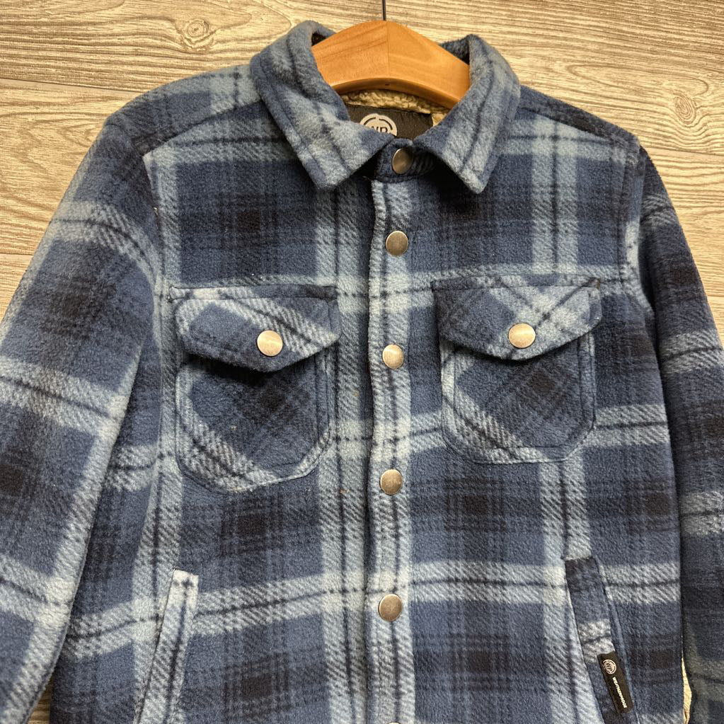 Plaid Sherpa Lined Fleece Shacket 4-5