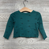 LS Ribbed Shirt Bows 12M