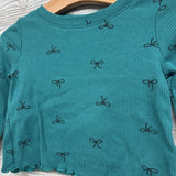 LS Ribbed Shirt Bows 12M