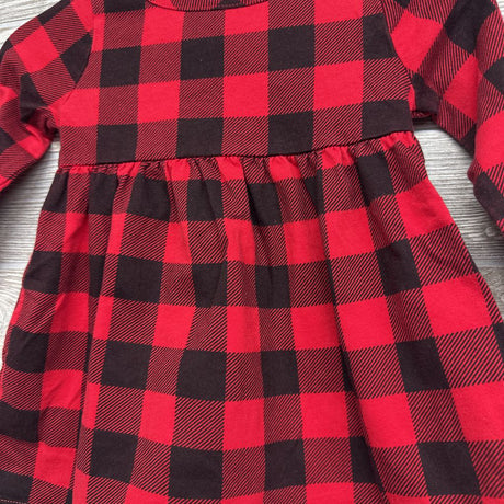 LS Dress Buffalo Plaid 12M