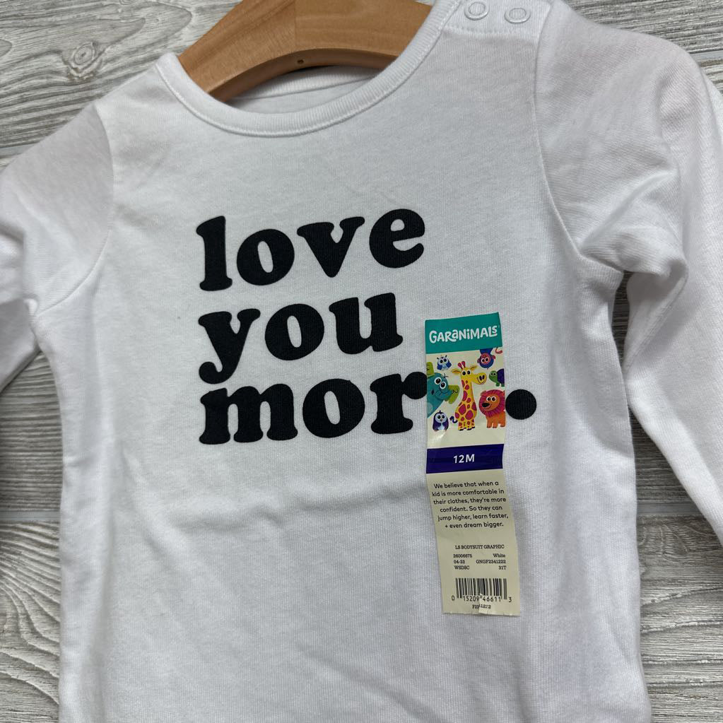 NEW LS Bodysuit Love You More 12M