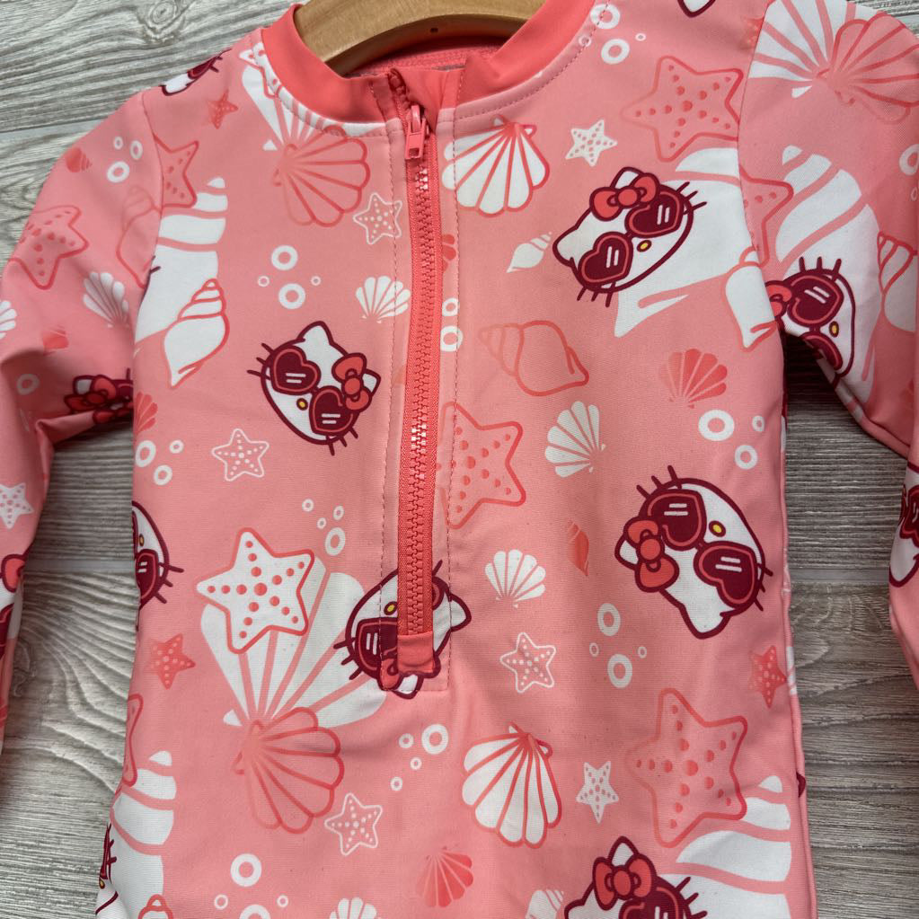 LS Zip Up Swimsuit Seashells 2T