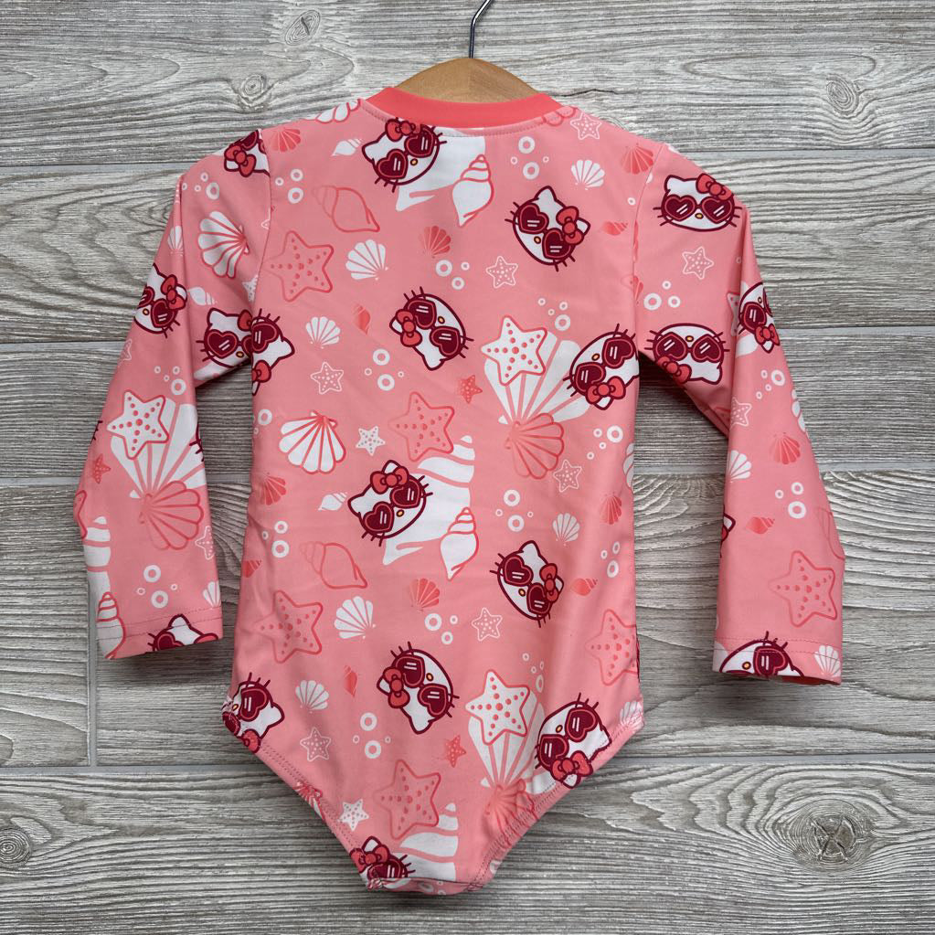 LS Zip Up Swimsuit Seashells 2T
