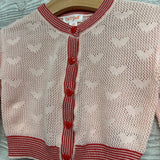 Pointelle Cardigan Hearts 18M