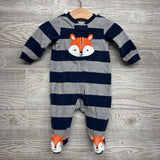 Blanket Sleeper Stripes Fox 0-3M