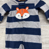 Blanket Sleeper Stripes Fox 0-3M