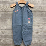 Chambray Tank Romper Cherries Ice Cream Cones 9M