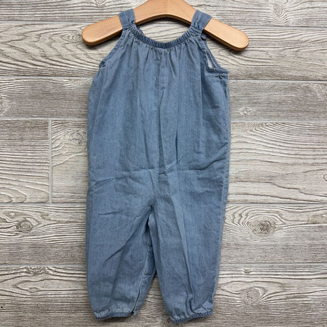 Chambray Tank Romper Cherries Ice Cream Cones 9M