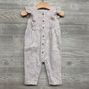 Textured Flutter Sleeve Outfit Flowers 9M