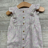 Textured Flutter Sleeve Outfit Flowers 9M
