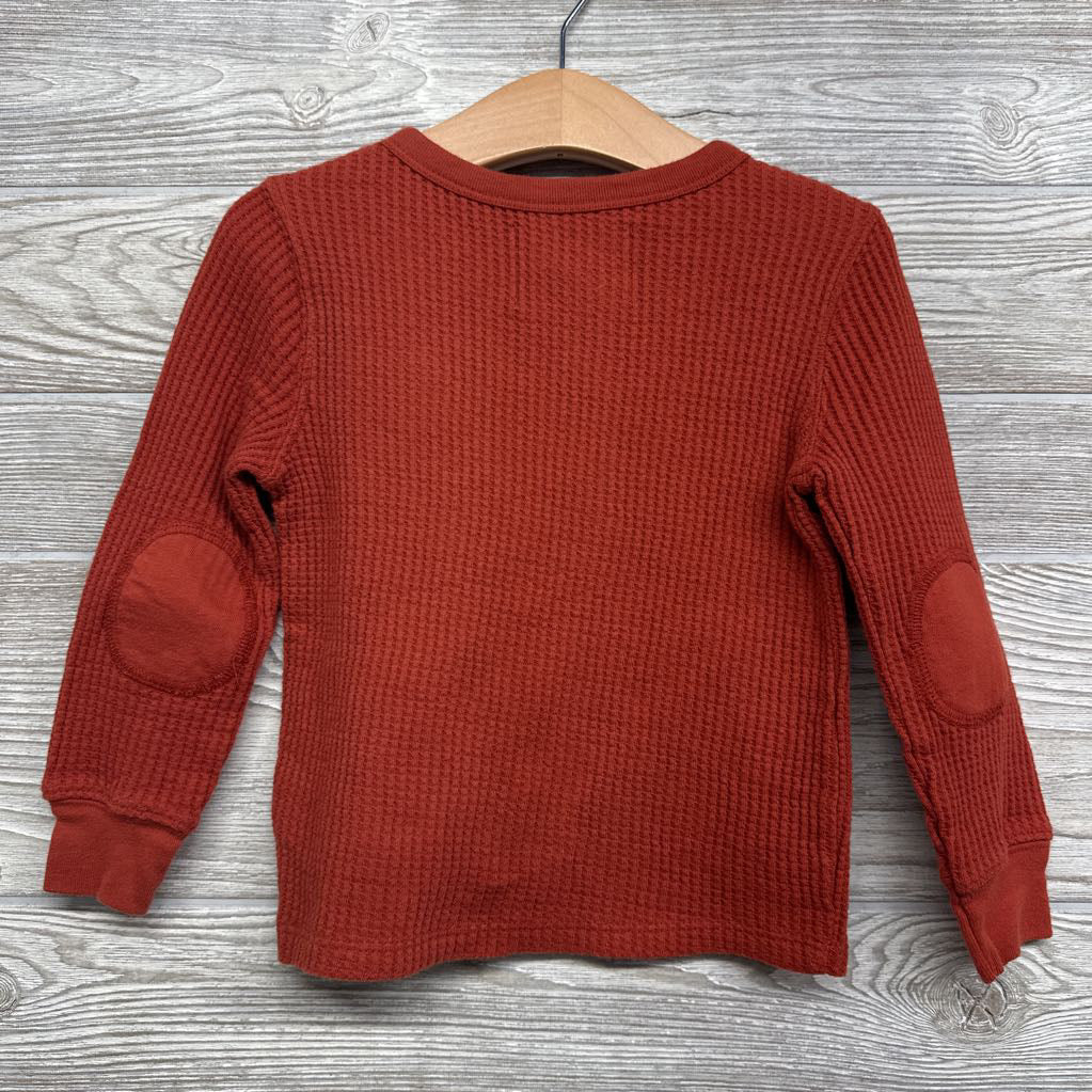 LS Waffle Knit Shirt Chest Pocket 3T