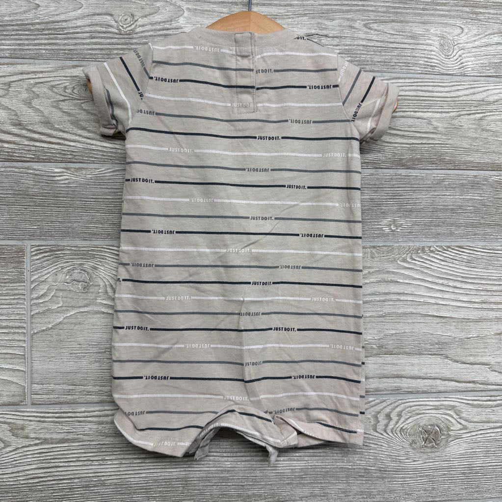 Shorty Romper Stripes Kangaroo Pocket 6M