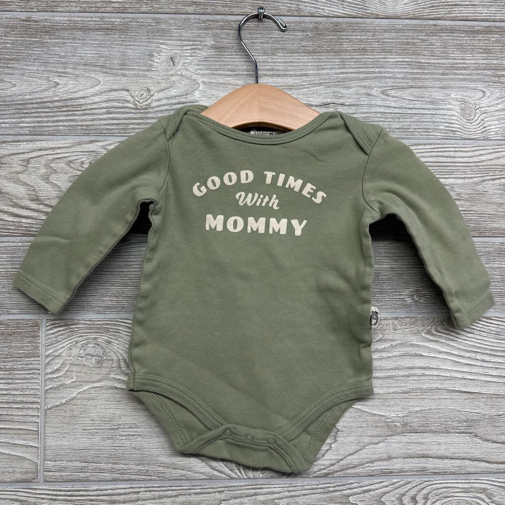 3 Pk LS Bodysuits Good Times With Mommy Elephants Checker 6-9M