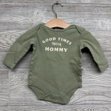 3 Pk LS Bodysuits Good Times With Mommy Elephants Checker 6-9M