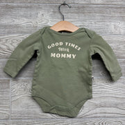 3 Pk LS Bodysuits Good Times With Mommy Elephants Checker 6-9M