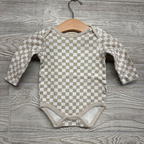 3 Pk LS Bodysuits Good Times With Mommy Elephants Checker 6-9M