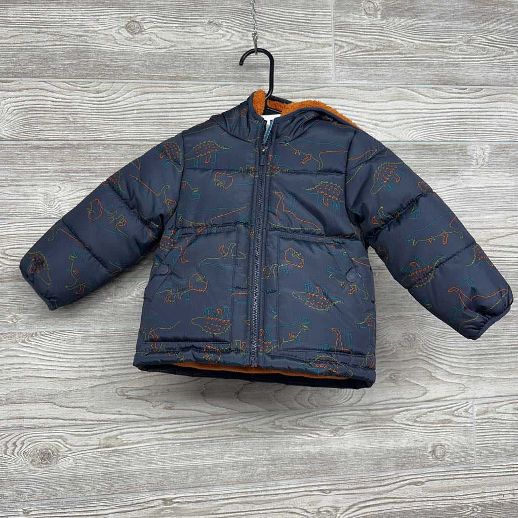 NEW Puffer Coat Dinosaurs 2t