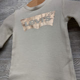 LS Waffle Knit Outfit Logo 6M