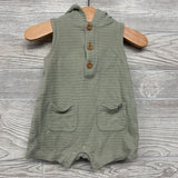 Waffle Knit Tank Shorty Romper W/ Hood 6-9M