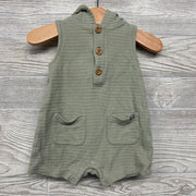 Waffle Knit Tank Shorty Romper W/ Hood 6-9M